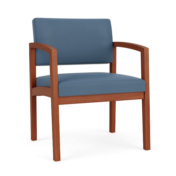 Lesro Lenox Wood Wide Guest Chair Wood Frame, Cherry, MD Titan Upholstery LW1201 - main